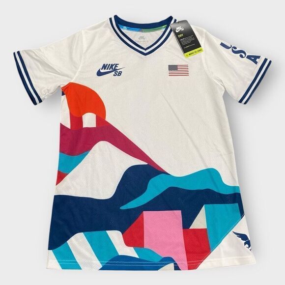 Nike SB x Parra USA Federation Olympic Kit Crew Youth Jersey Kids size XS New - Picture 2 of 9